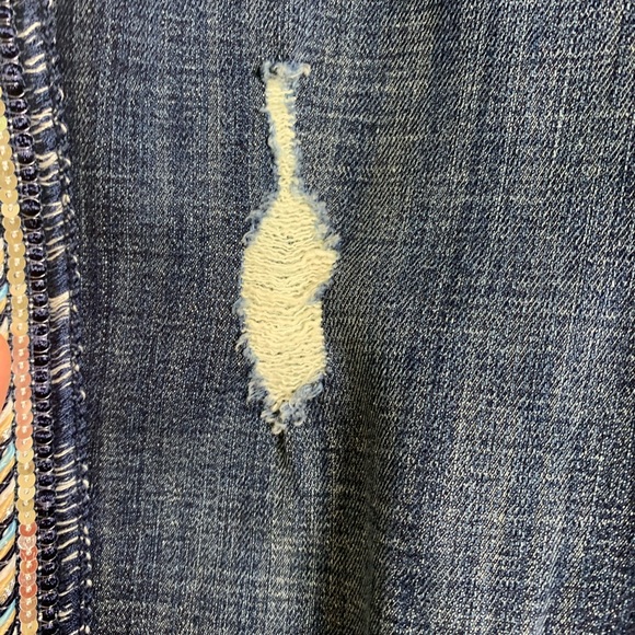 Laurie Felt Embellished Stripe Girlfriend Sz 6 - Picture 7 of 15